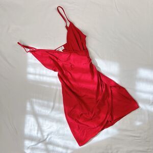 revolve - by the way. | red sleeveless v neck bodycon dress women's | size s